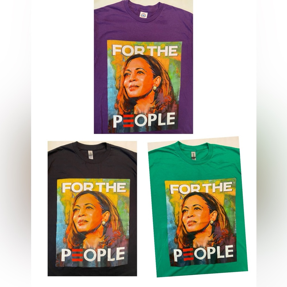 NEW! Green 💚 (M)  “For The People” Kamala Harris Graphic Tee T-Shirt 2024